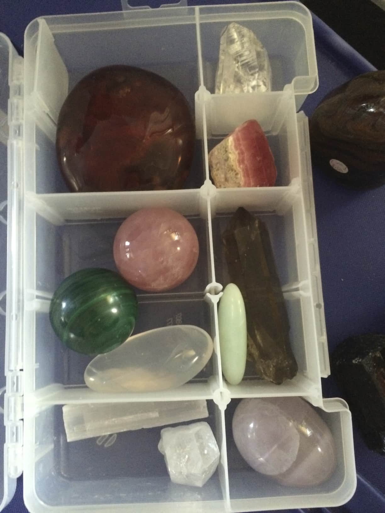 Rocks in a Box - personal pieces - selected for a specific event.
