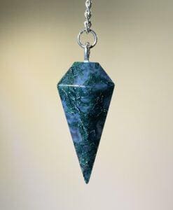 Agate (Moss) - superior color Moss Agate - pendulum healing crystal