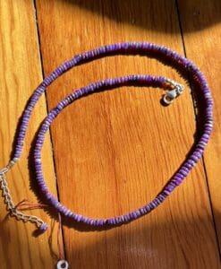 Sugilite fine graduated rondel bead necklace #12 healing crystal